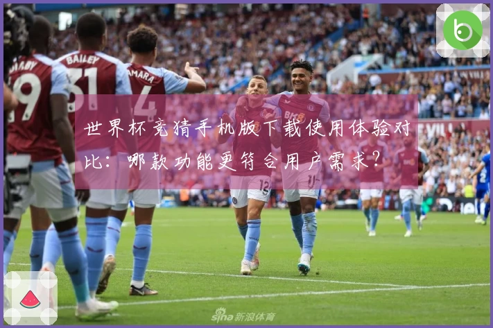 世界杯竞猜手机版下载使用体验对比：哪款功能更符合用户需求？